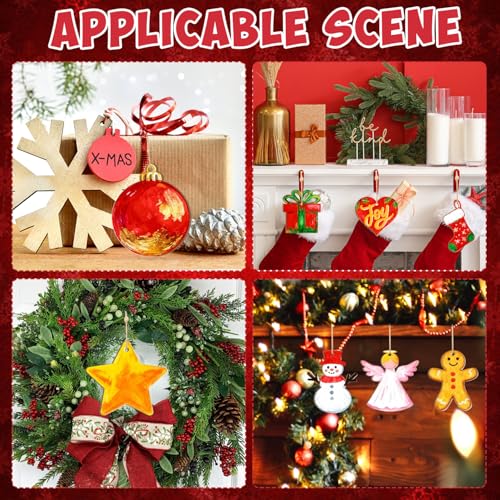 80PCS Wooden Christmas Ornaments to Paint (80 Count)