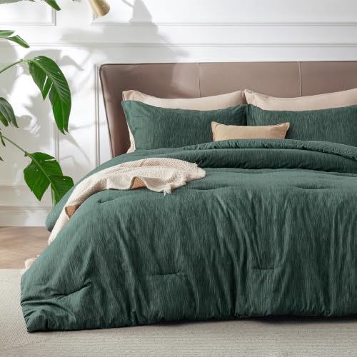 Dark Green Queen Comforter Set