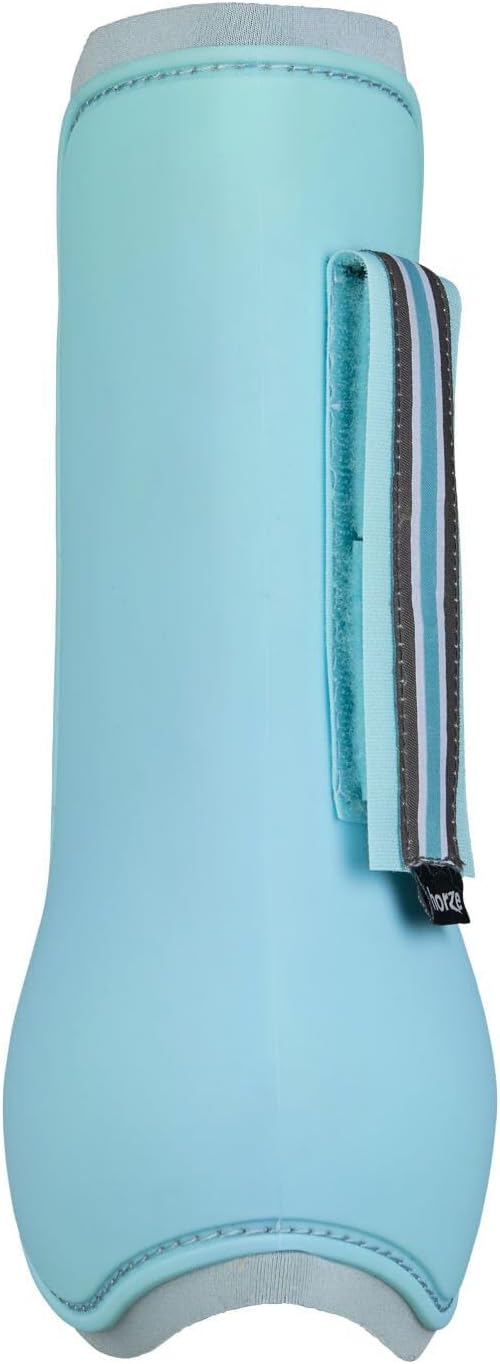 HORZE Adepto Open Front Tendon Boots | Durable Shell with Neoprene Lining - Canal Blue - Warmblood
