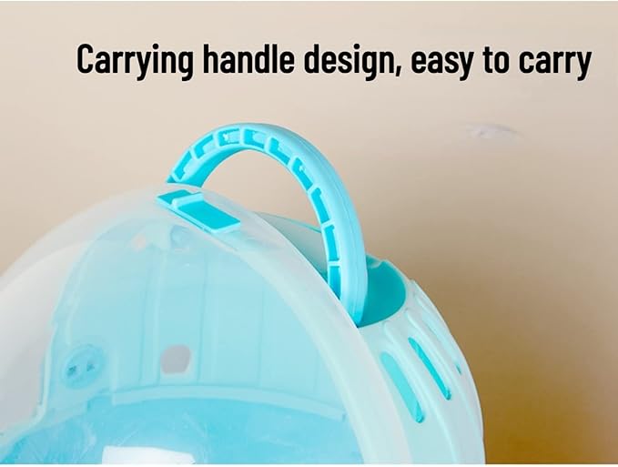 Bird Carrier with Handle - Parrot Carrier Lightweight Portable Pets Suitcase Transparent Breathable Cage for Small and Medium Birds Parrots Parakeet Cockatiels Conure Birds Accessories (Blue)