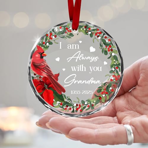 Personalized Cardinal Glass Ornament