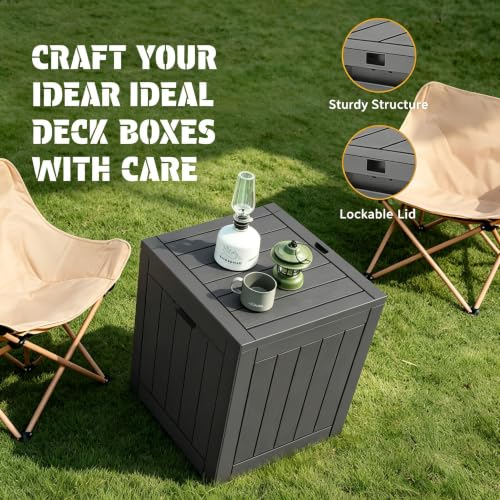 33 Gal Outdoor Storage Box Waterproof Lockable