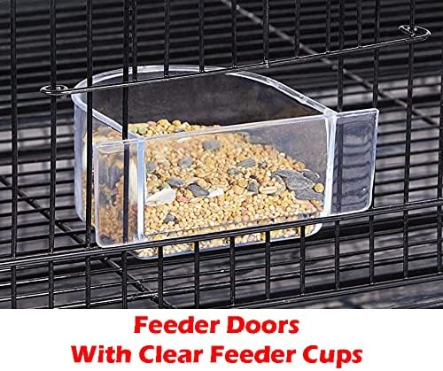 Lot of Ten Aviary Breeding Breeder Lovebird Finch Parakeet Finch Flight Cage with Side Nesting Box Doors 20"x14"x14"H