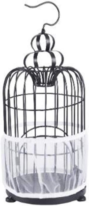 TIANRUOXIAOKE Universal Bird Cage Seed Catcher Seeds Guard Parrot Mesh Net Cover Stretchy Shell Skirt Traps Cage Basket Soft Airy Parrot Cage Skirt (M, White)