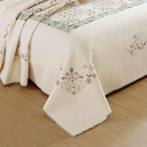 3 Piece Farmhouse Patchwork Quilt Set Full