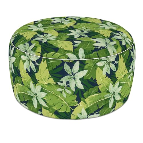 Indoor Outdoor Large Inflatable Ottoman Pouf D31 x H14 Inch