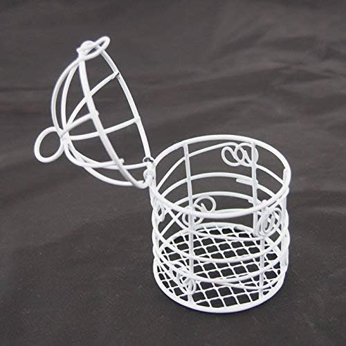 Homeford Mini Metal Wire Bird Cages, 2-3/4-inch, 12-Count - White