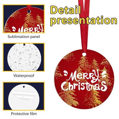 22 pcs 3.5 in Metal Sublimation Ornament Blanks (22 Count)