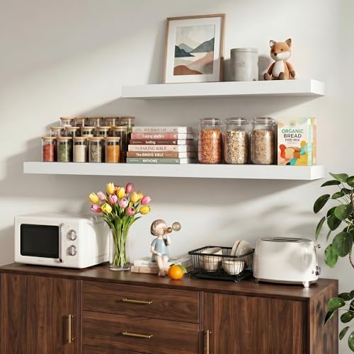24 Inch Floating Shelves Wall Mounted for Display (2 Count)