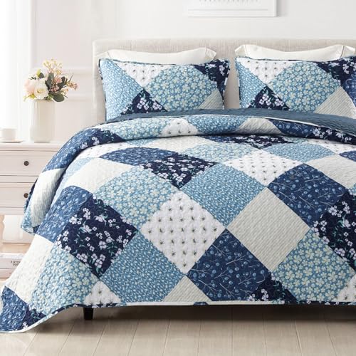 Reversible Boho Quilts Full Size Blue