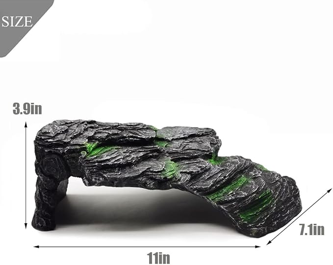 Turtle Basking Platform Large Tortoise Dock Resting Rock Turtle Climbing Ramp Shale Step Ledge Aquarium Terrarium Decor for Tortoise Bearded Dragon Lizard Chamelon Frog Gecko Snakes Iguana Betta Fish