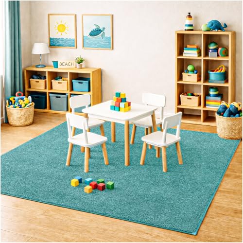 Soft & Colorful 5' x 5' Kids Classroom Area Rug (25 Sq Ft)