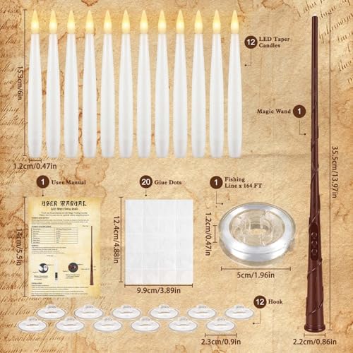 Floating Candles with Magic Wand Remote