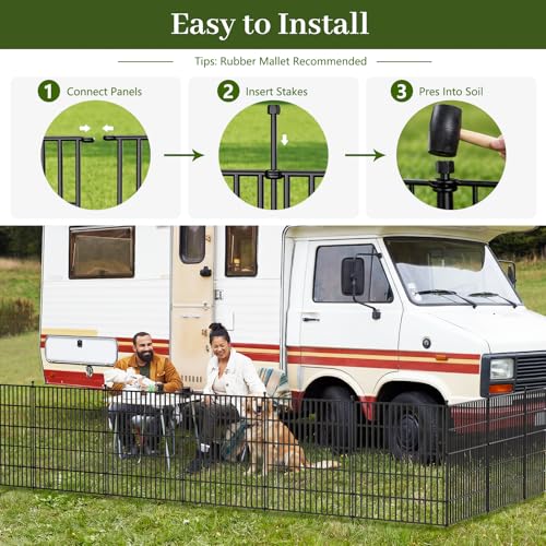 No Dig Garden Fence Outdoor for Yard (78.67 Sq Ft)