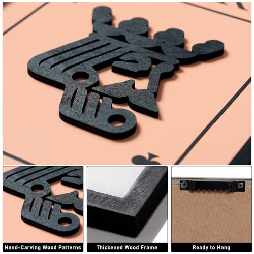 3D Wood Poker Wall Art (3 Count)