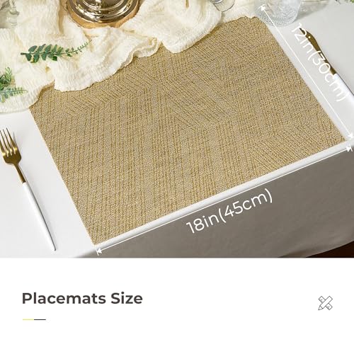 Gold Placemats Set of 8 (8 Count)
