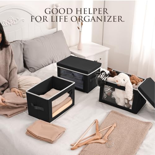Storage Boxes with Lids (3 Count)