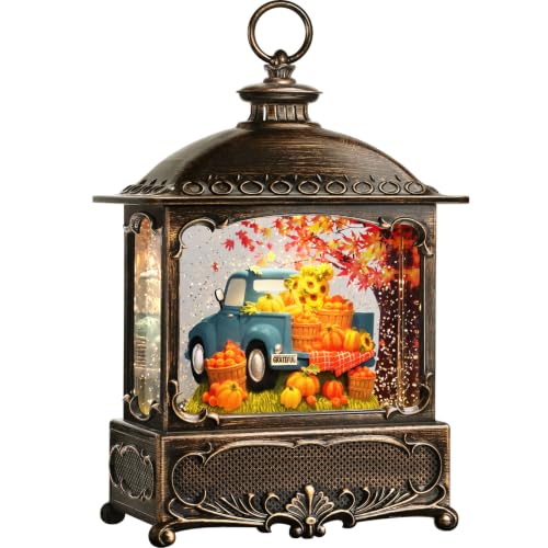 Fall Snow Globe Lantern Pumpkin Truck Maple Leaf Fall Decor