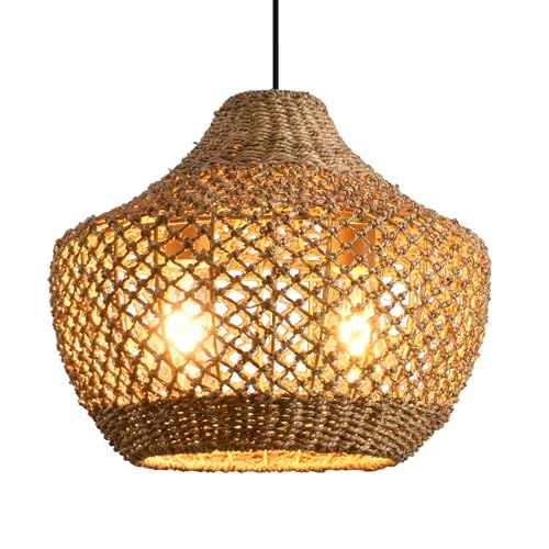 Woven Seagrass Pendant Light (2 Count)