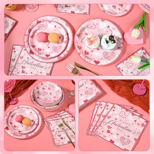150Pcs Galentine's Day Plates and Napkins (150 Count)