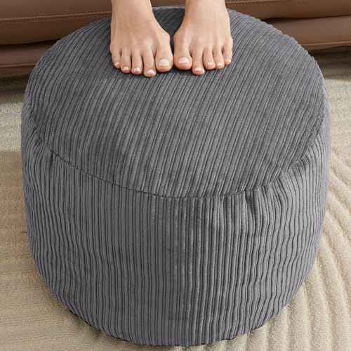 Large Ottoman Corduroy Pouf Foot Stool Foot Rest
