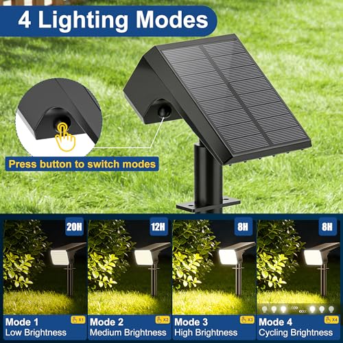 Solar Spot Lights Outdoor Waterproof IP65 (8 Count)