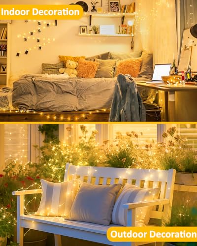 4 Pack 100 LED Fairy Lights Battery Operated with Remote