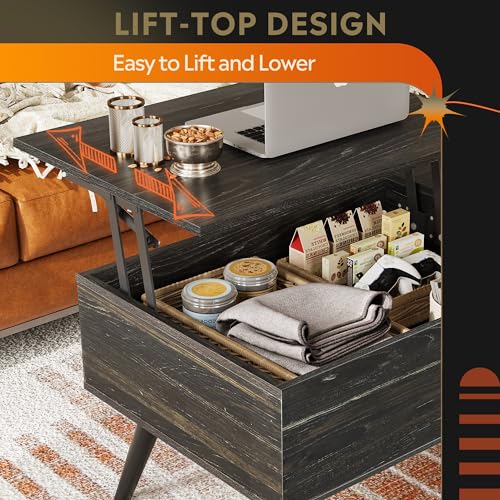 Lift Top Coffee Table with Hidden Storage