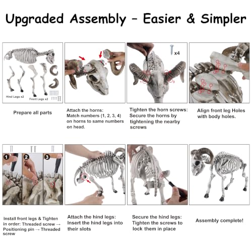 Halloween Skeleton Goat Decorations