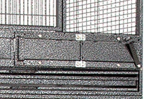 Extra Large Stackers Heavy Duty Wrought Iron Breeder Parrot Aviary Bird Breeding Rolling Cage with Side Nest Doors (Black Vein, Triple Stacker)