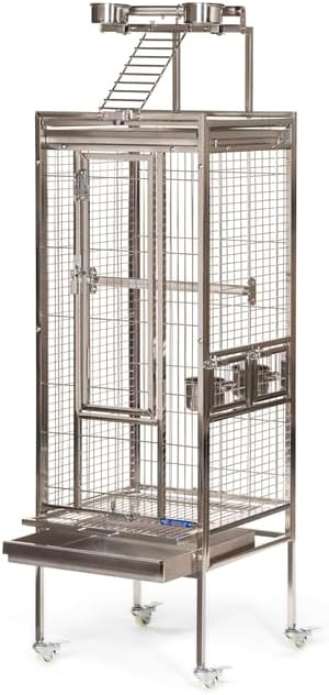 Maykoosh Bird Cage with PlaytopSpacious Parrot HabitatDurable Metal & Wood
