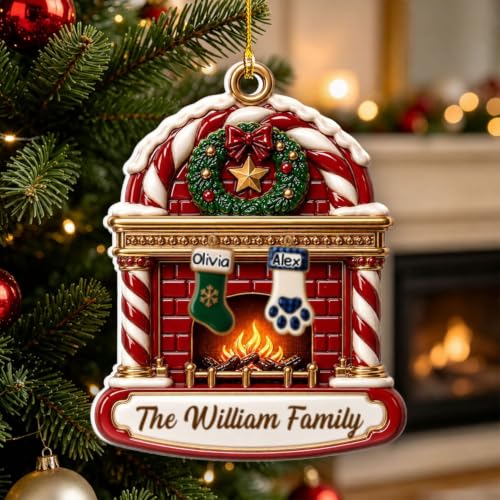 Custom Fireplace Christmas Keepsake