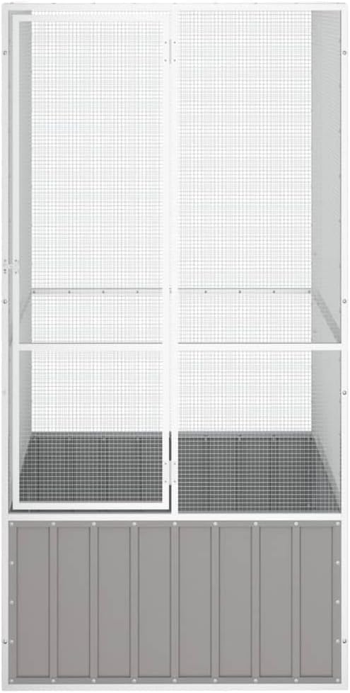 Large Flight King Bird Cage, Steel Bird Cage Flight Cage for Cockatiels African Parakeets Green Cheek Conures Pigeons Parrot, Gray 43.7"x42.1"x83.3",-970