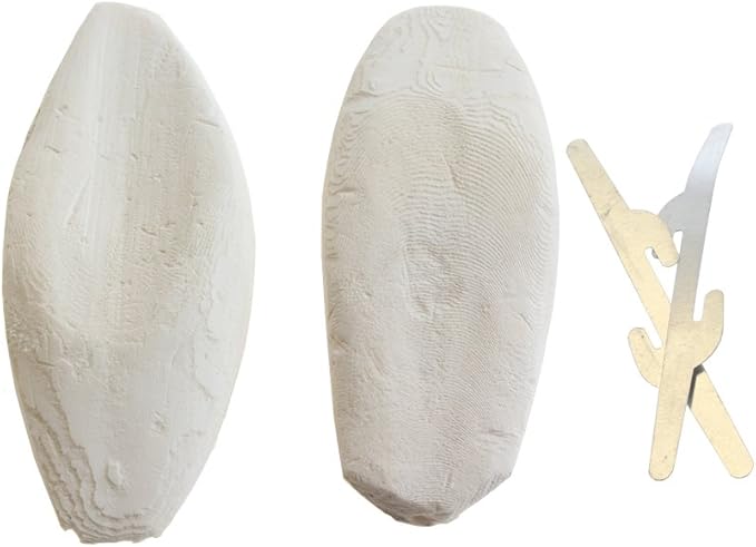 emours Natural Cuttlefish Bone for Reptiles, Tortoises, Snails, Birds and Small Animals, 4-5 inch, Twin Pack