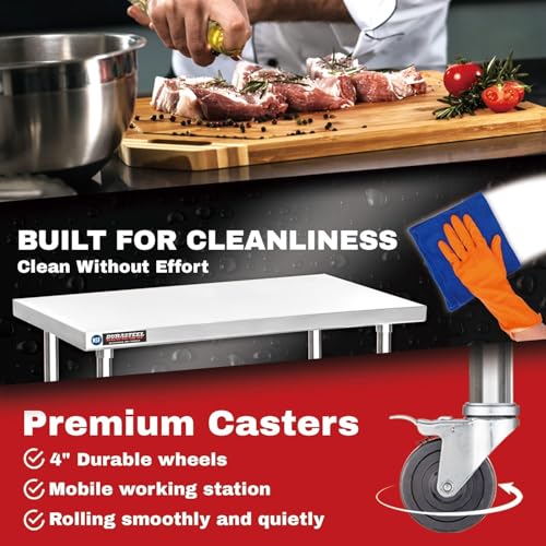 24x60 NSF Stainless Steel Cart Work Table