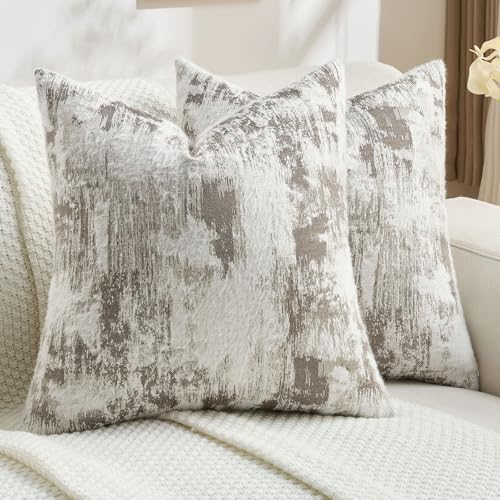 Pack of 2 Faux Cashmere Throw Pillow Covers 22x22 Inch (2 Count)