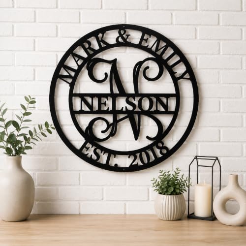 Personalized Metal Monogram Sign