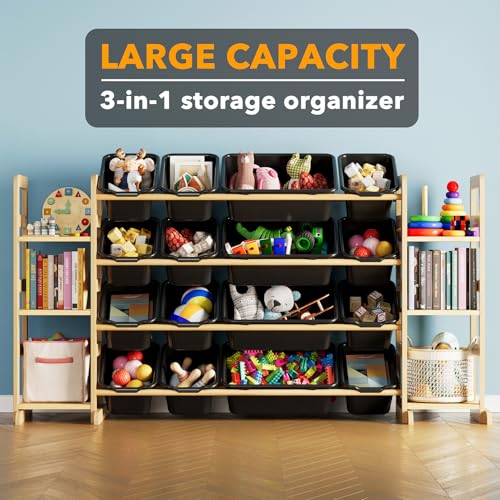 Toy Storage Organizer with 6 Shelves and 16 Bins