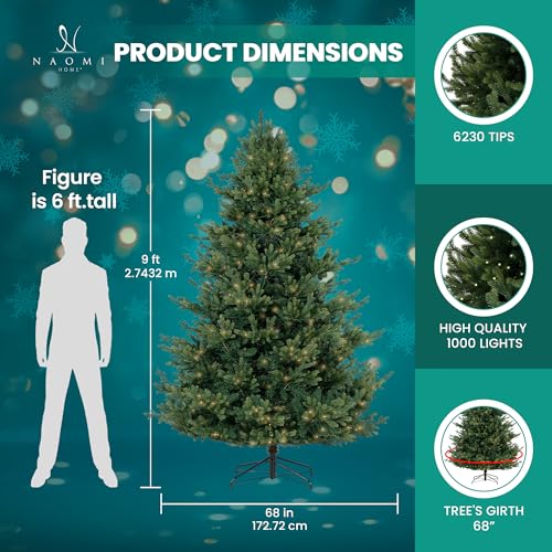Kinsley 9ft Prelit Aritificial Christmas Tree with 6230 Branch Tips