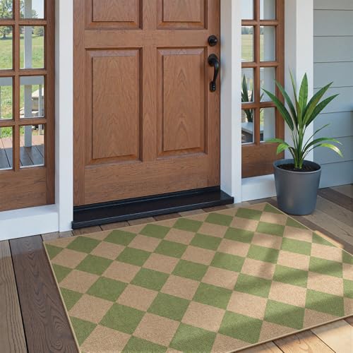 Checkered Easy Jute 3x5 Outdoor Rug