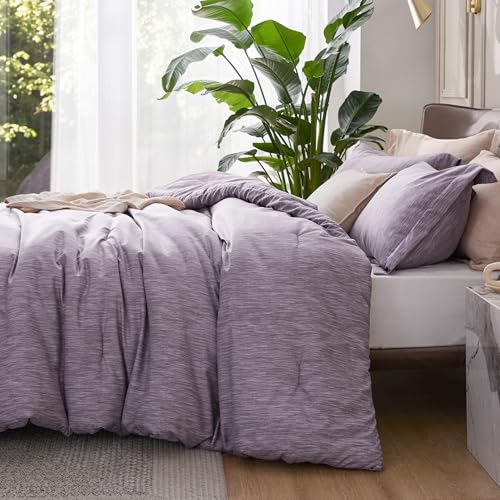 Gray Purple Full Size Comforter Set