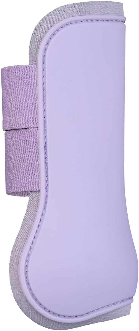 HORZE Adepto Open Front Tendon Boots | Durable Shell with Neoprene Lining - Languid Lavender Purple - Cob