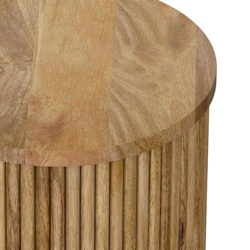 Draper 22" Wide Solid Wood Rectangular End Table in Auburn Brown