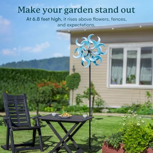 87" Wind Spinner Outdoor with Solar Light