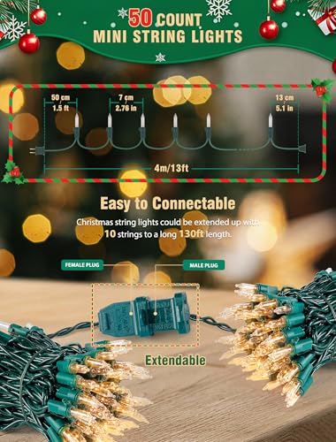 Clear Christmas Lights (13 Foot)