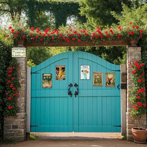 Garden Metal Signs For Outside Garden Wall Art Outdoor Patio Sign Vintage Flower Tin Sign Enjoy The Little Things Funny Garden Signs Decorative Outdoor Farmer Market Decor 8x12 Inch