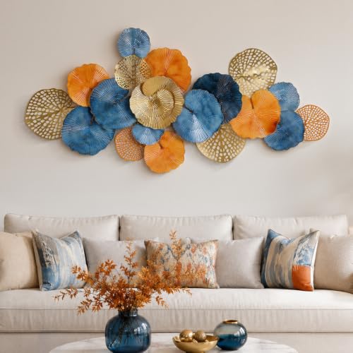 Modern 3D Large Metal Wall Art for Living Room Bedroom Entryway Decoration