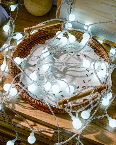 Globe String Lights 59 Ft 100 LED Fairy Lights Plug in with Remote Timer