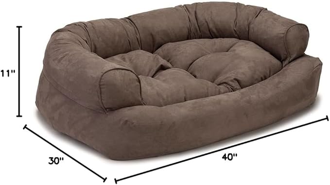Snoozer Overstuffed Luxury Pet Sofa, Large, Dark Chocolate