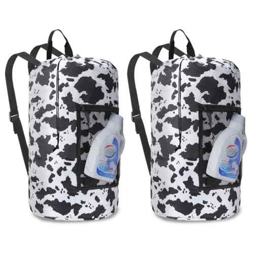 Laundry Bag Backpack Durable Laundry Bag with Shoulder Straps and Mesh Pockets Portable Laundry Hamper Dirty Clothes Bag for College